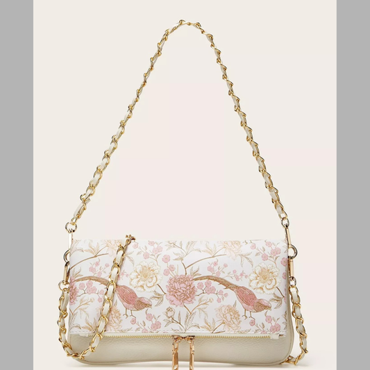 Floral Chain Shoulder Bag