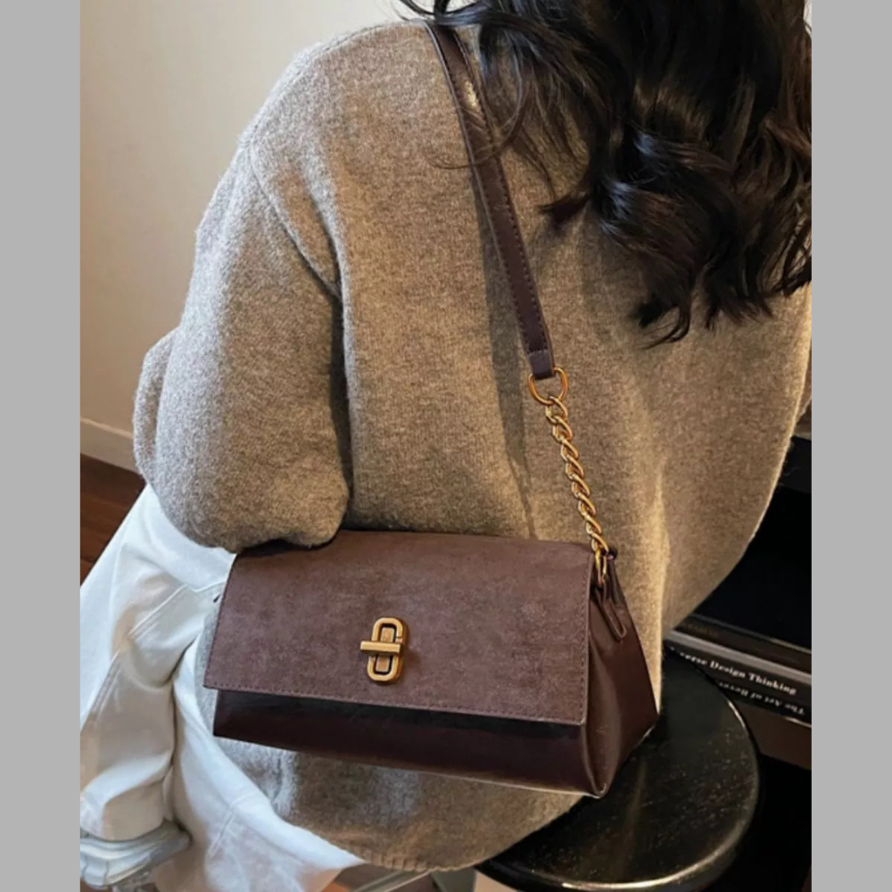 Chain Strap Flap Shoulder Bag