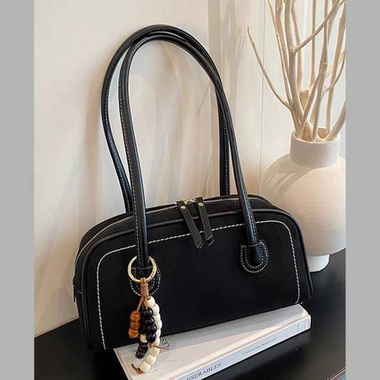 Zipper Closure Shoulder Bag