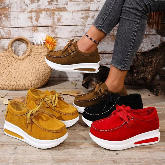 Round Toe Platform Casual Sneakers