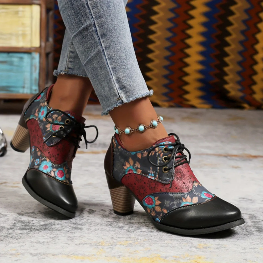 Point Toe Block Heels Casual Ankle Boots
