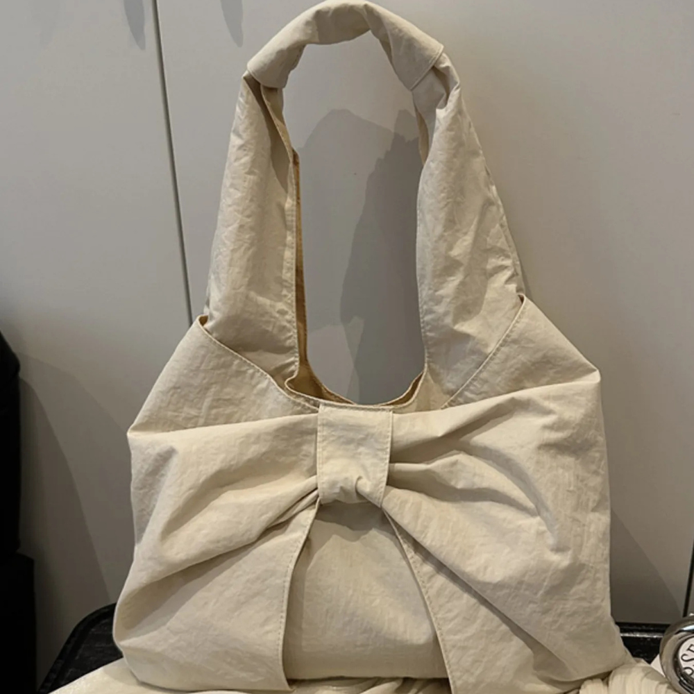 Ruched Bow Shoulder Bag