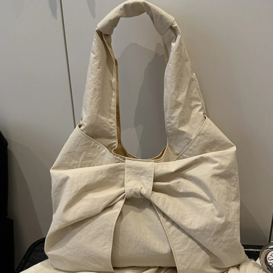 Ruched Bow Shoulder Bag