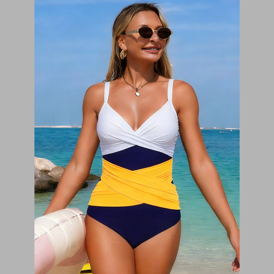 Color Block One-Piece Swimsuit