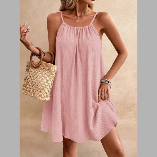 Casual Loose Spaghetti Strap Mini Dress