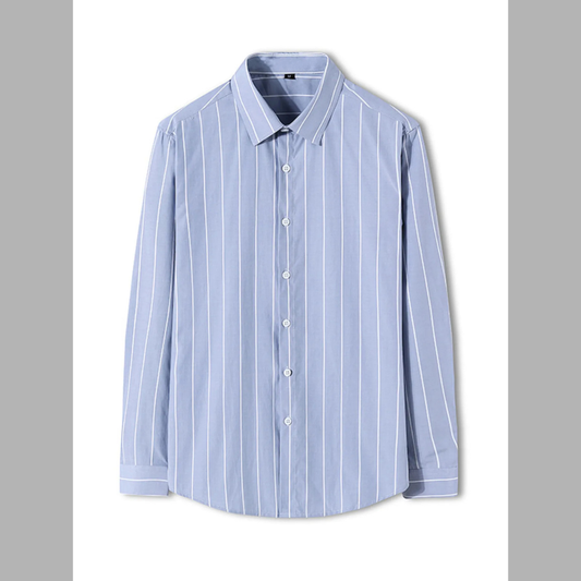 Men's Plus Size Classic Striped Long Sleeve Shirt