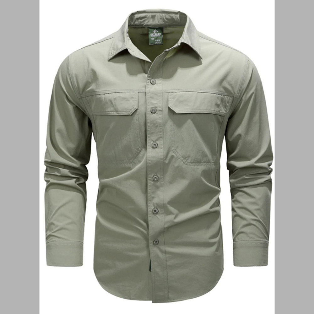 Men's Plus Size Lightweight Button Up Shirt