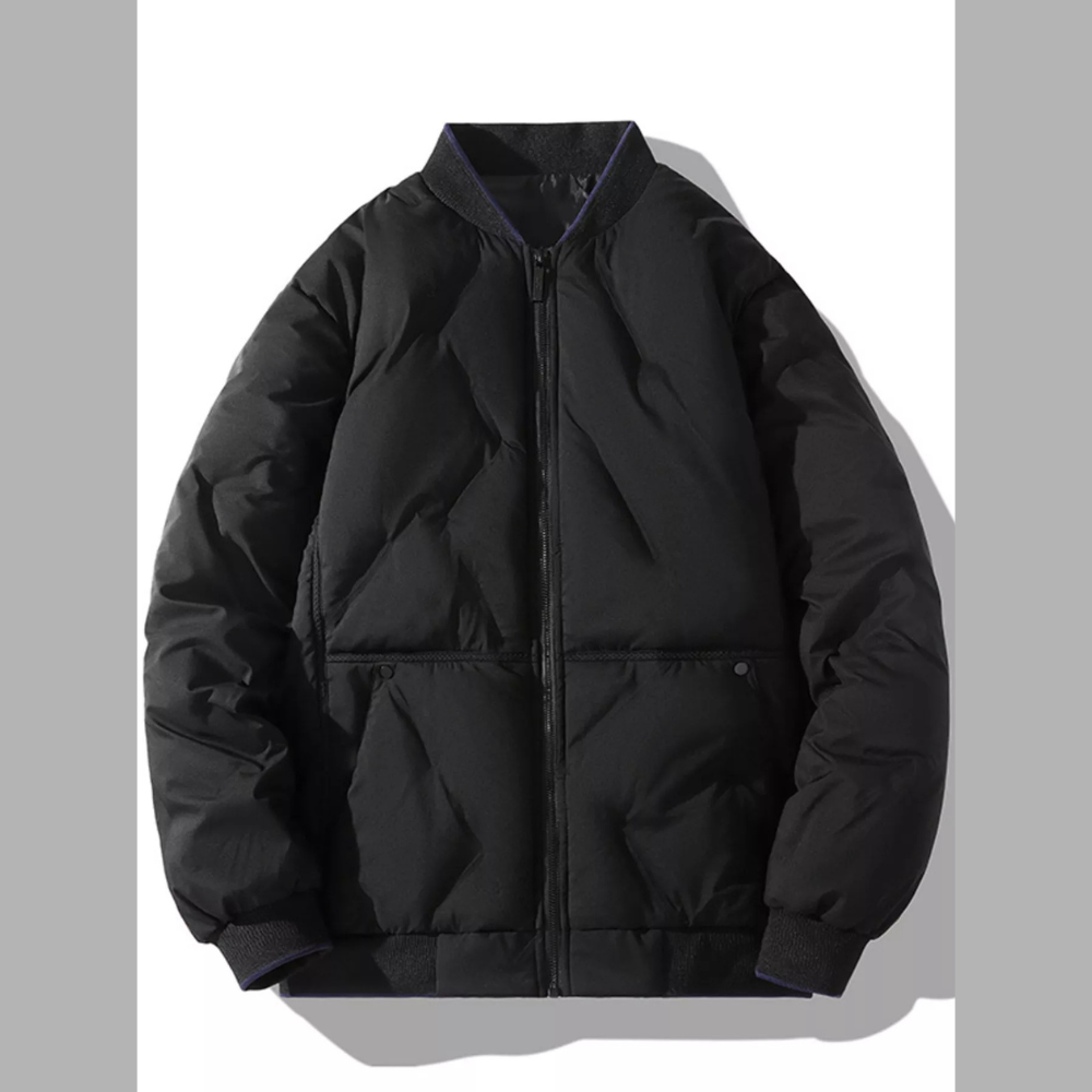 Men's Plus Size Padded Zip Up Bomber Jacket