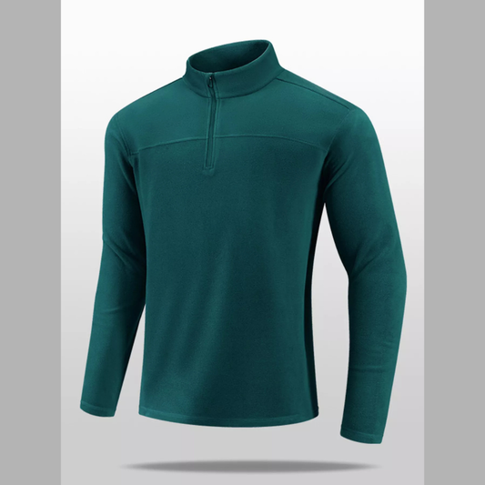 Men's Plus Size Quarter Zip Long Sleeve Sweatshirt