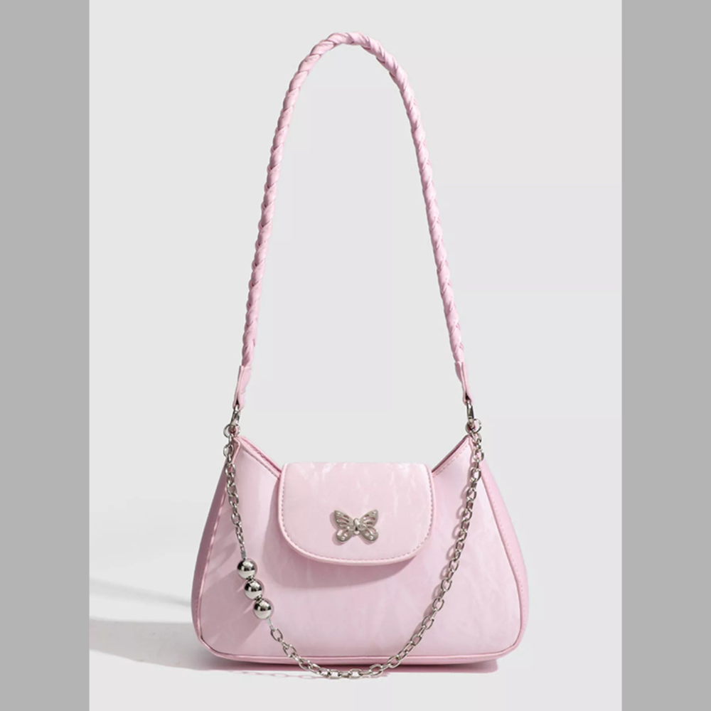 Butterfly Decor Chain Shoulder Bag