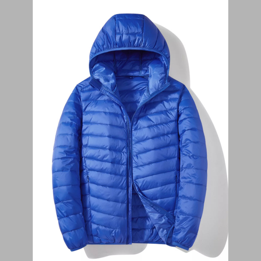 Men's Plus Size Lightweight Zip Up Puffer Jacket