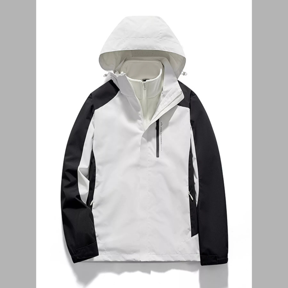 Men's Plus Size Hooded Windproof Casual Outdoor Jacket