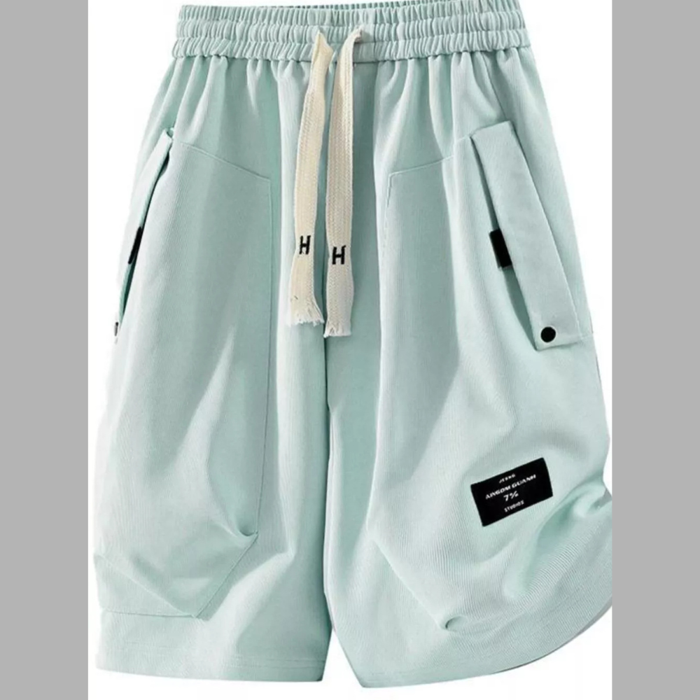 Men's Plus Size Drawstring Pocketed Shorts