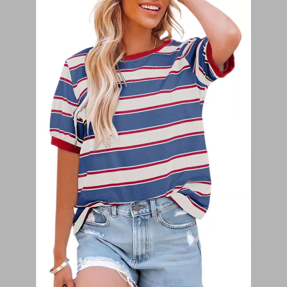 Striped Crew Neck T-Shirt