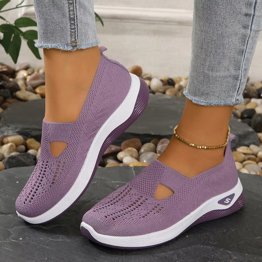Casual Round Toe Mesh Slip-Ons