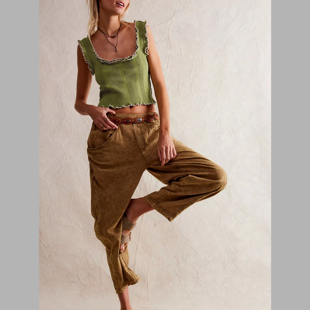 Lettuce Trim Square Neck Tank