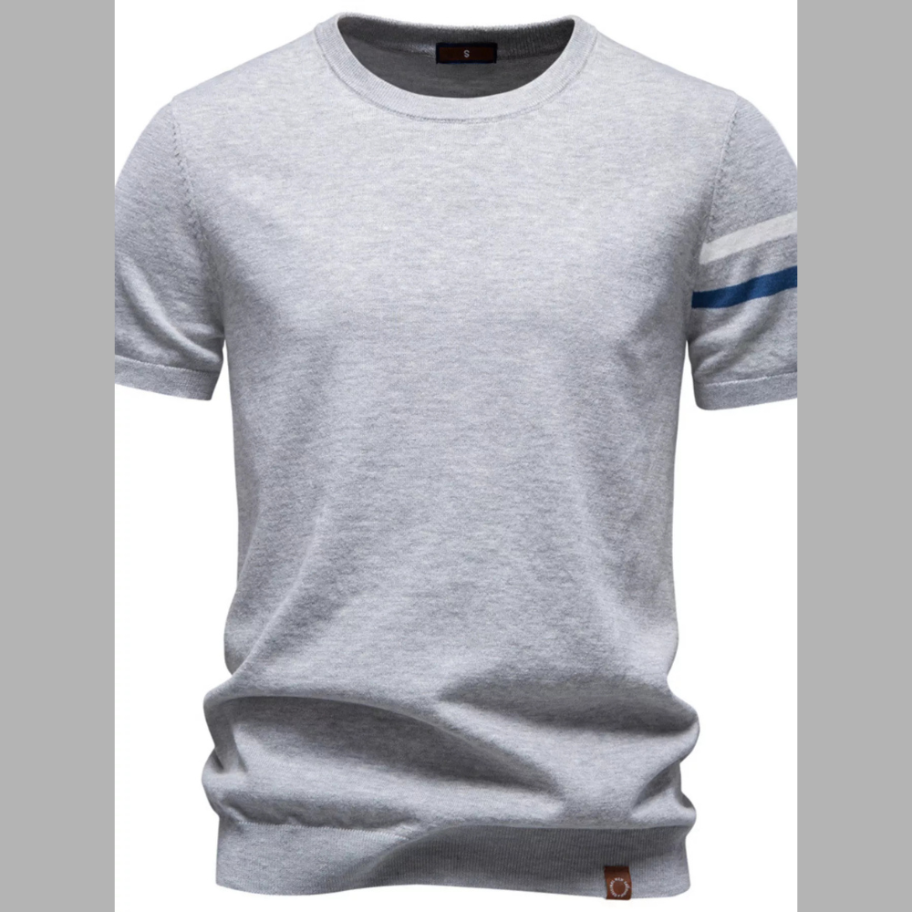 Men's Casual Striped Sleeve T-Shirt