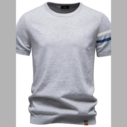 Men's Casual Striped Sleeve T-Shirt