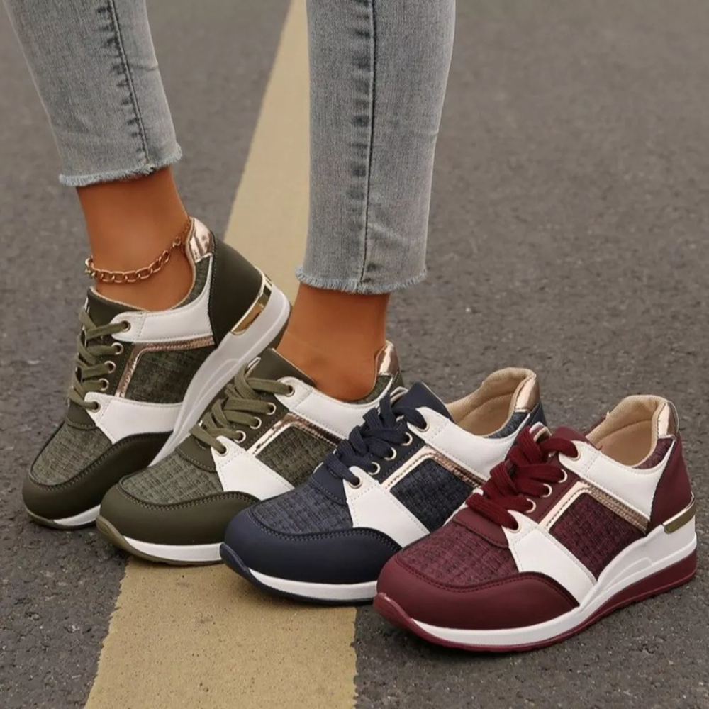 Casual Round Toe Lace Up Sneakers