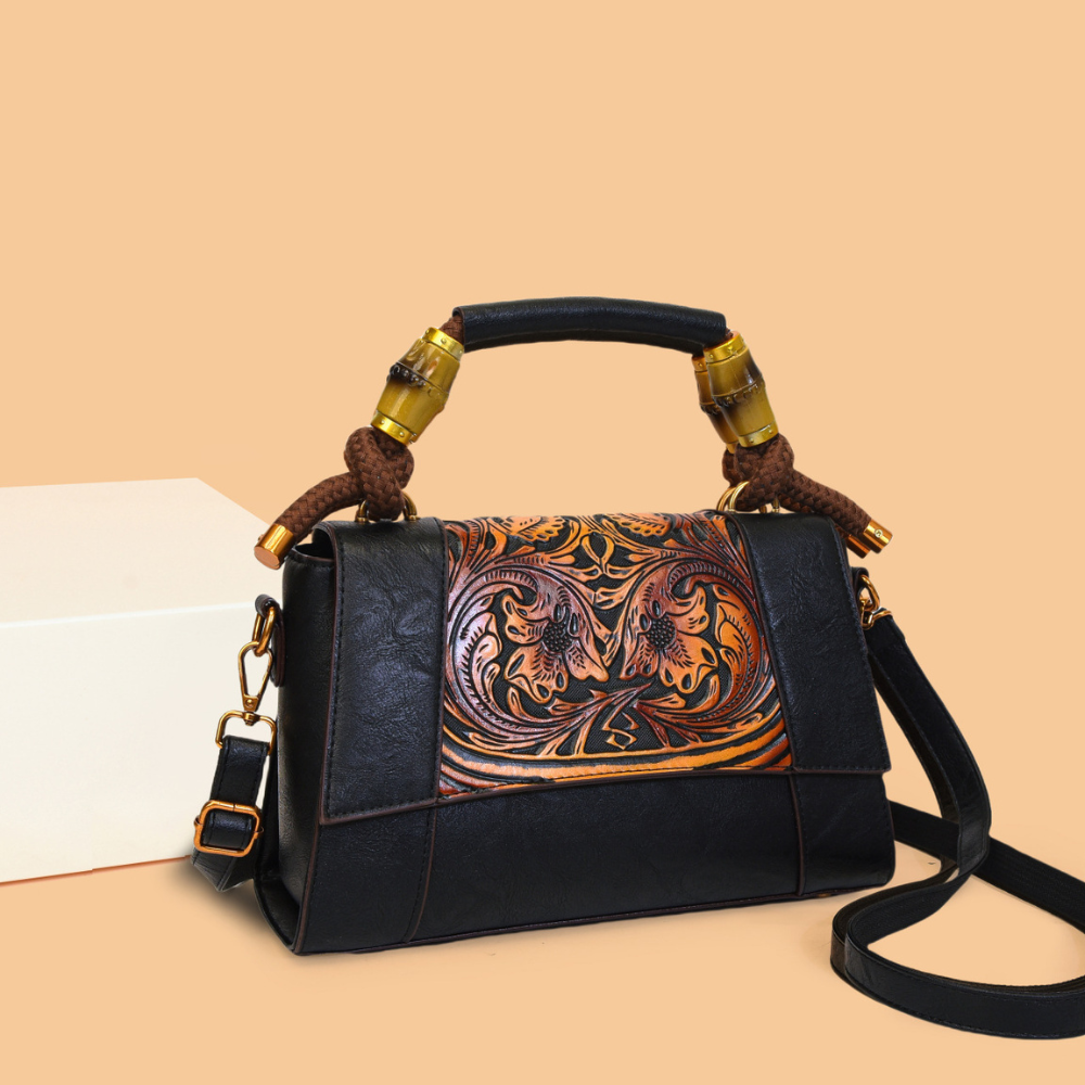 Retro Artistic Bamboo-Section Ethnic-Style Hand Bag