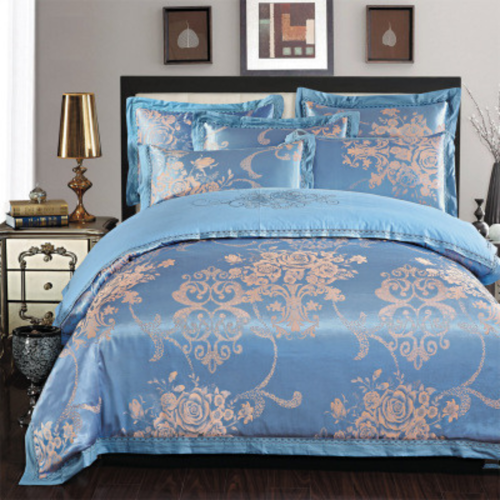 Cotton satin 4-piece quilt cover