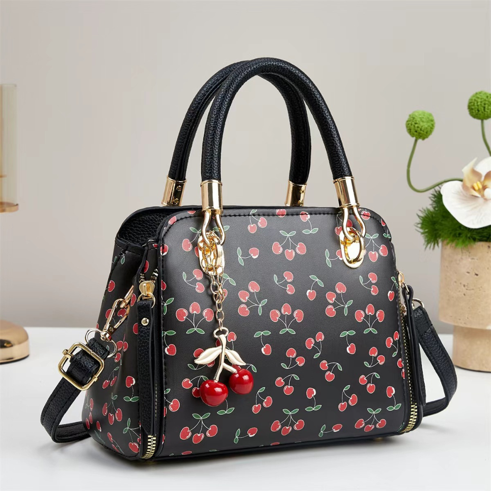Elegant Womens Bag With A Premium Cherry Keychain