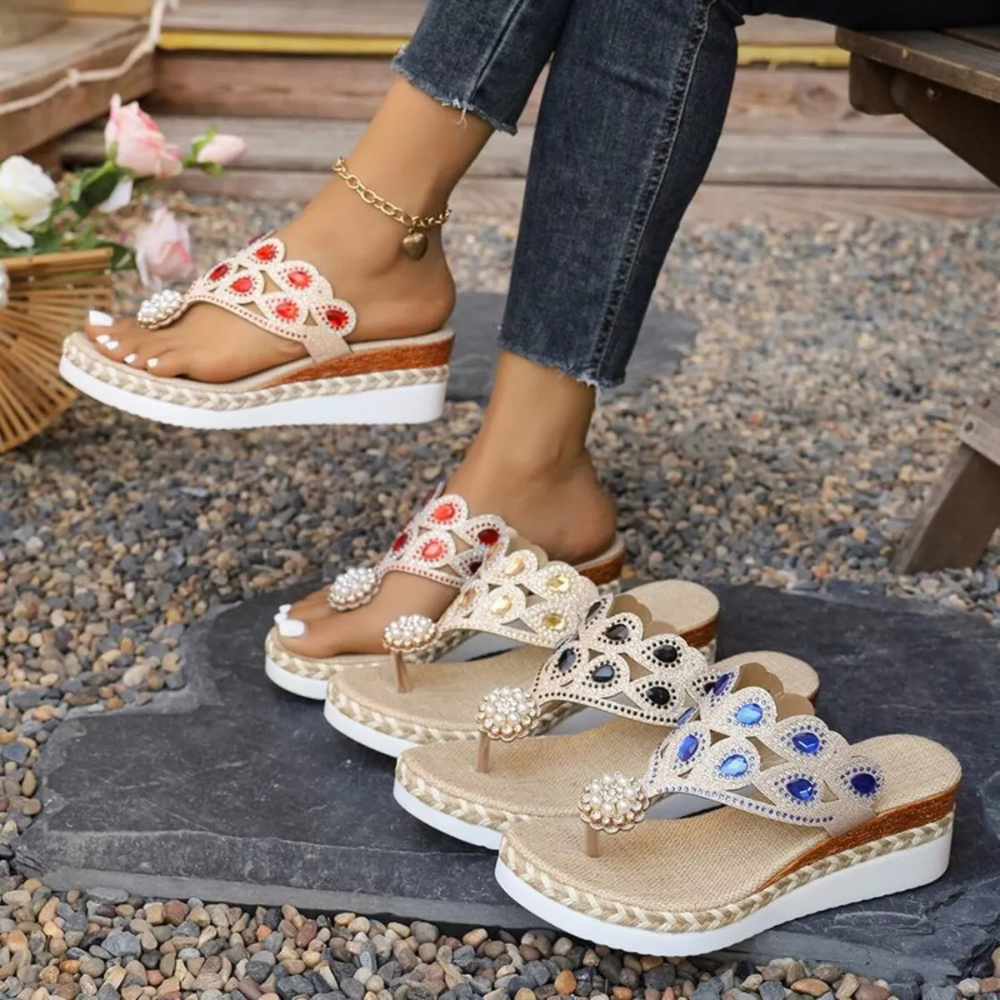 Toe Post Casual Wedge Sandals