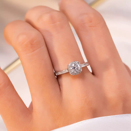 2 Carat Moissanite 925 Sterling Sparkle Silver Ring