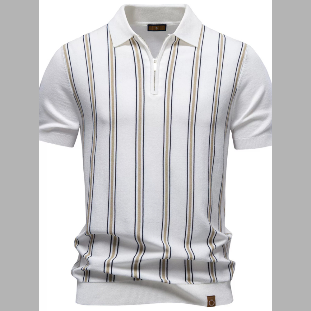 Men's Striped Short Sleeve Polo