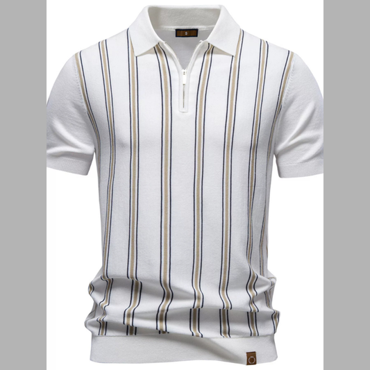 Men's Striped Short Sleeve Polo