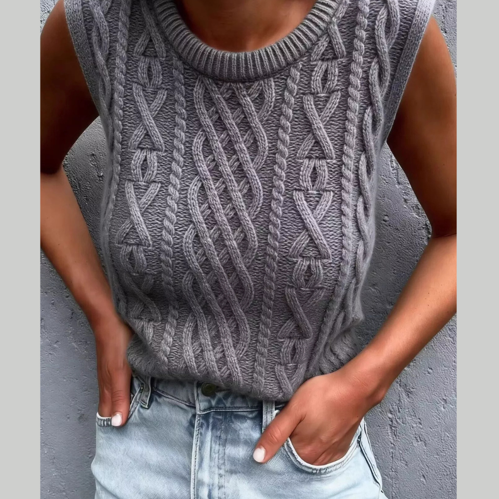 Cable Knit Sweater Vest