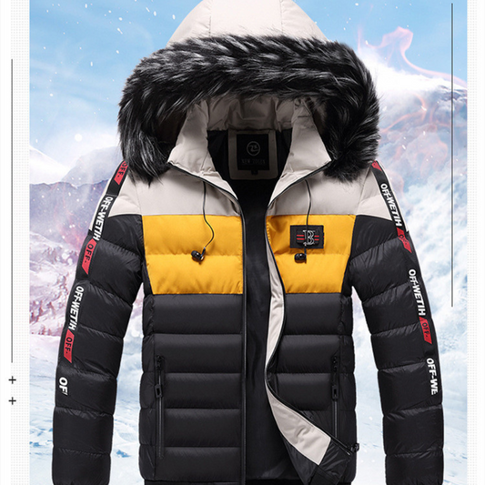Winter Youth Hooded Jacket Men Thicken