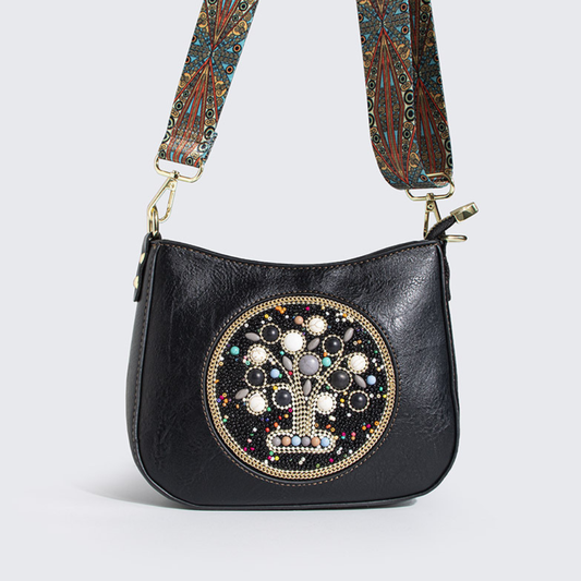 Bead Turquoise Ethnic Style Tote Bucket Shoulder Crossbody Bag