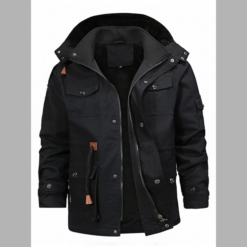 Men's Full Size Zip Up Fleece Lined Jacket Plus Size