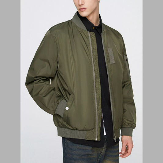 Men's Plus Size Classic Zip Up Lightweight Bomber Jacket