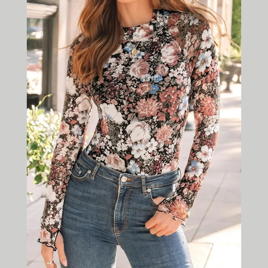 Lovelet Mock Neck Long Sleeve Top