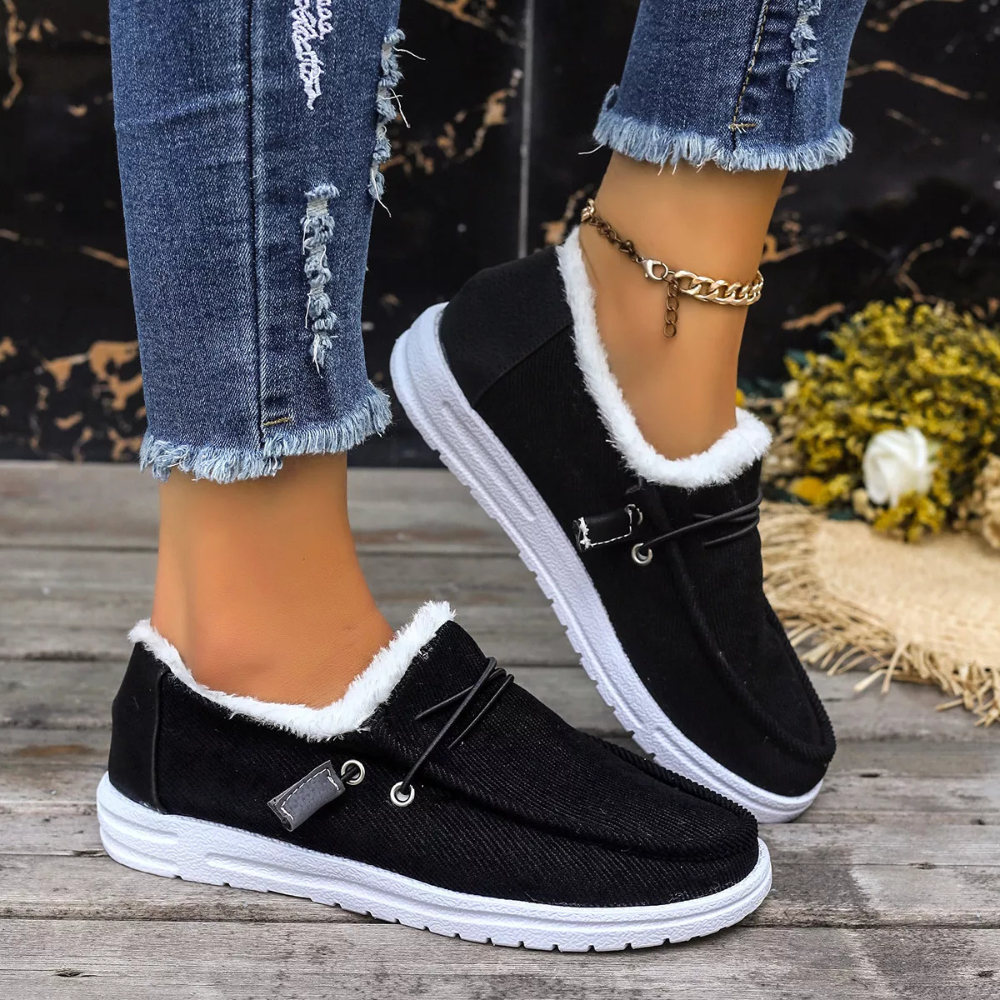 Faux Fur Lined Slip-Ons