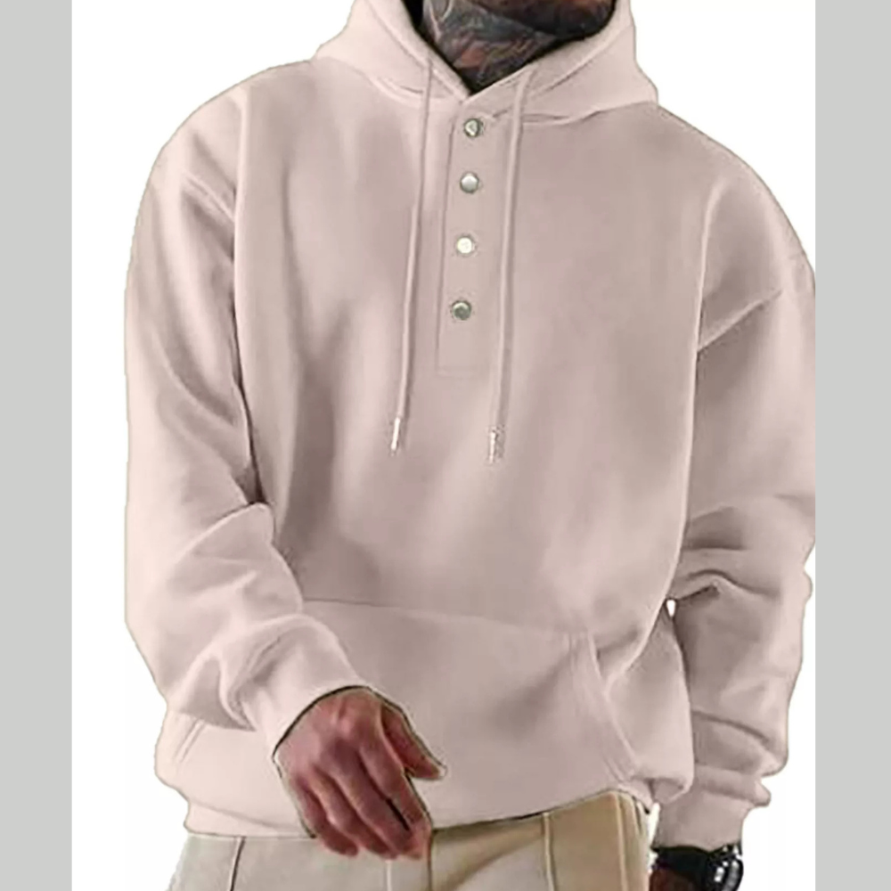 Men's Full Size Drawstring Kangaroo Pocket Hoodie Plus Size