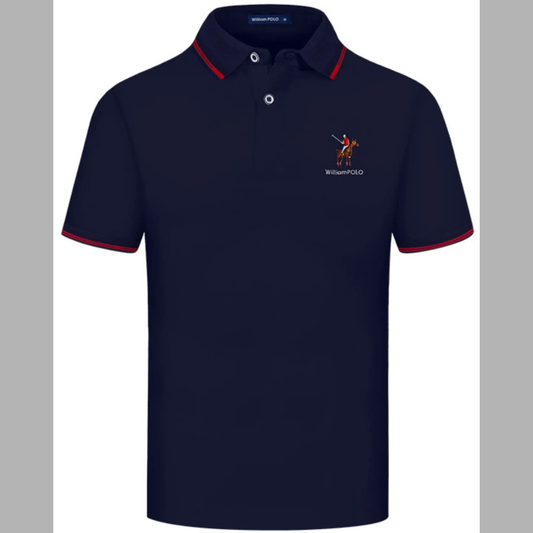 Men's Plus Size Embroidered Short Sleeve Polo Shirt
