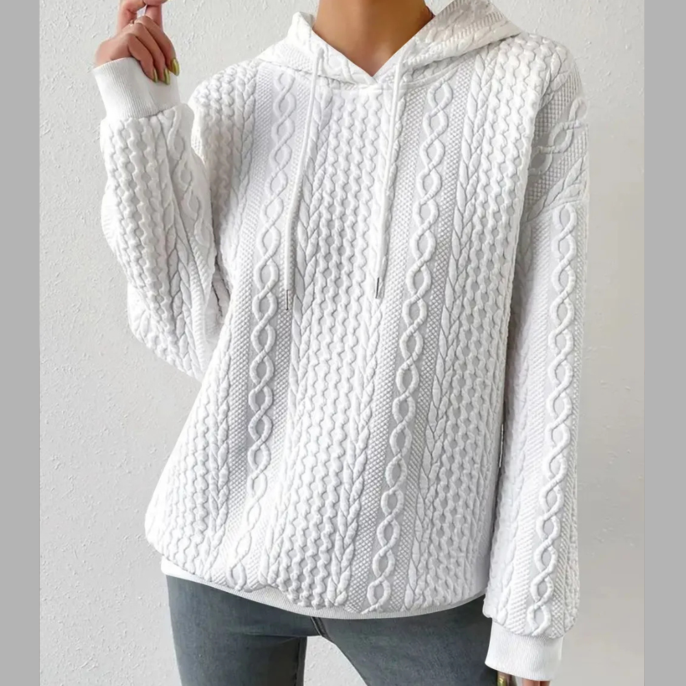 Drawstring Drop Shoulder Long Sleeve Hoodie