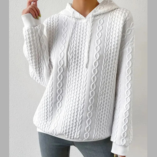 Drawstring Drop Shoulder Long Sleeve Hoodie