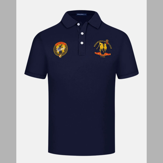 Men's Plus Size Short Sleeve Embroidered Polo