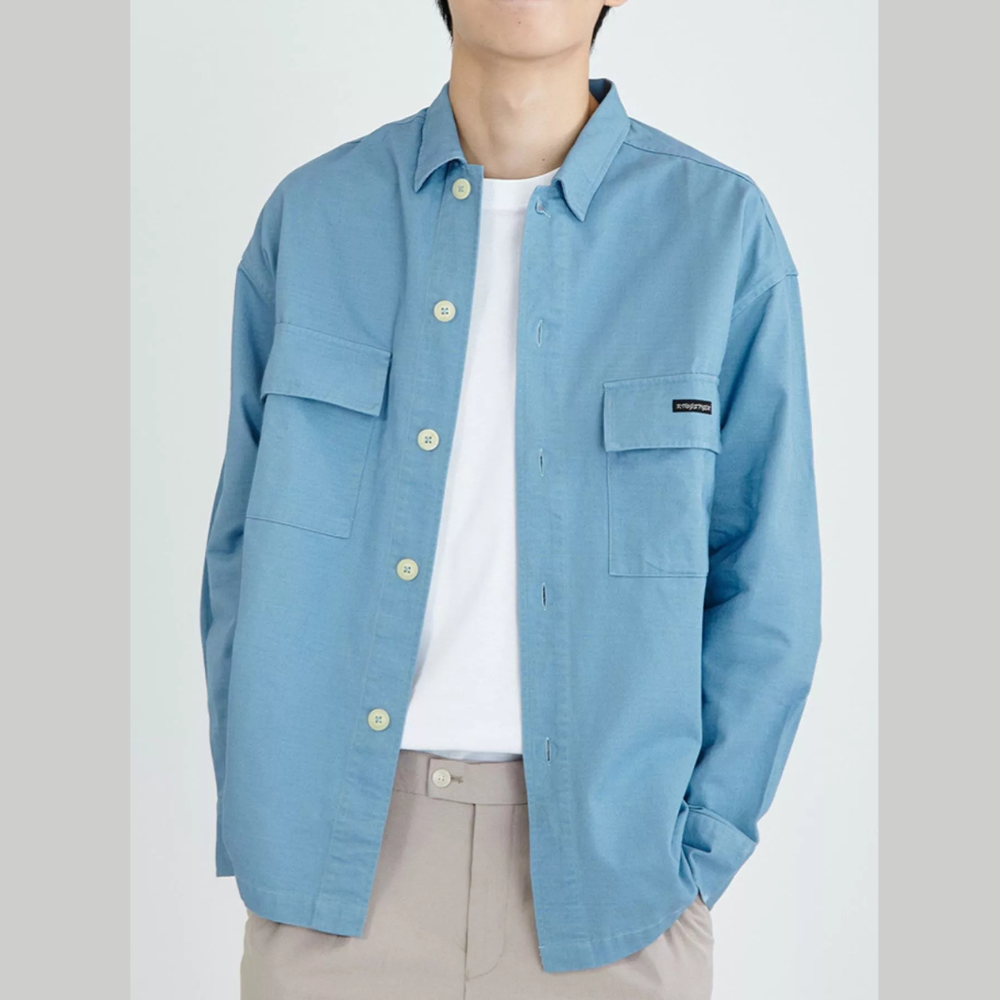 Men's Plus Size Casual Button Up Shirt