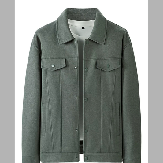 Men's Plus Size Casual Snap Down Jacket
