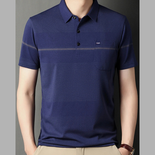 Men's Plus Size Airflow Comfort Short Sleeve Polo Shirt