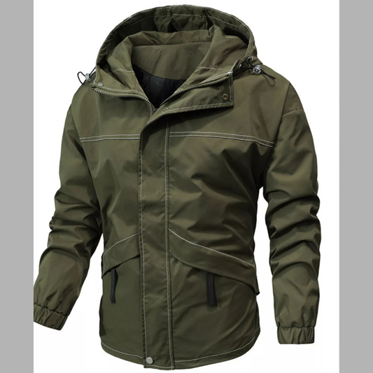 Men's Plus Size Hooded Windproof Outdoor Jacket