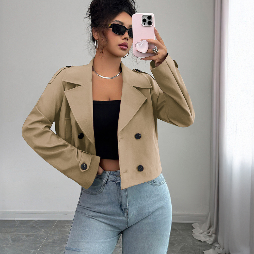 Casual Minimalist Long Sleeve Jacket Vest Coat Women