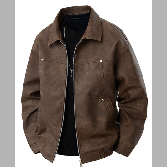 Men’s Plus Size Everyday Bomber Zip Jacket