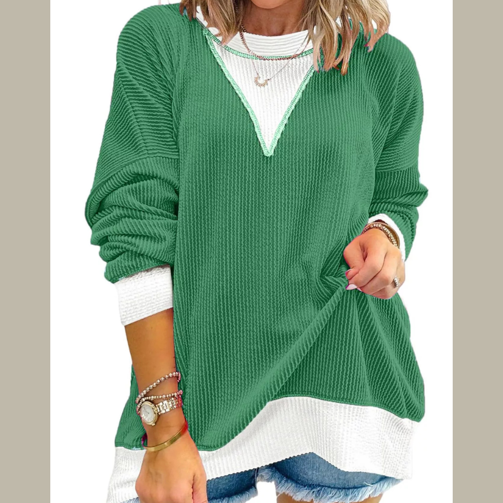 Contrast Dropped Shoulder Sweatshirt