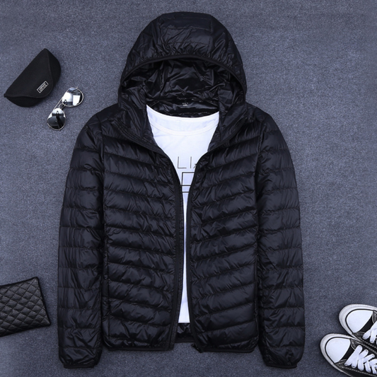 Men's Short All-match Hooded Super Thin Lightweight Down Jacket